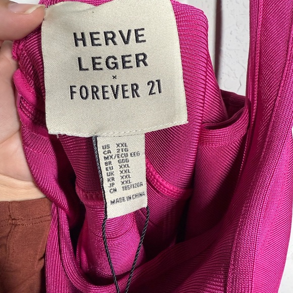 NWOT Herve Leger x Forever 21 Bandage Bodycon One Shoulder Dress Sz XXL - Picture 6 of 6